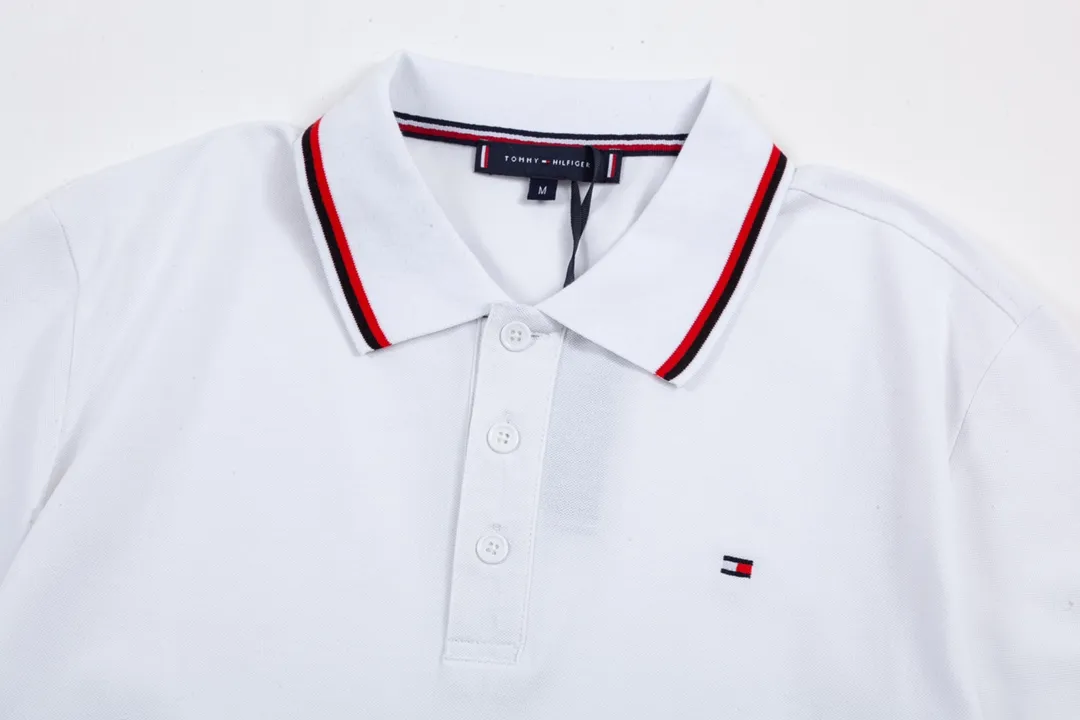 Tommy Hilfiger · Classic Lo GO Polo ， Retro Same Style Versatile : White Size：M-2XL